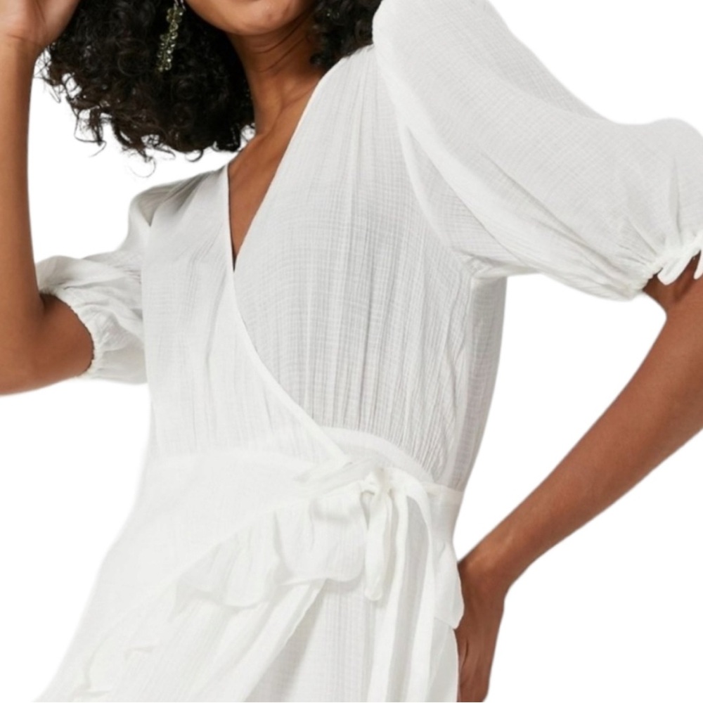 Topshop White Midi Dress